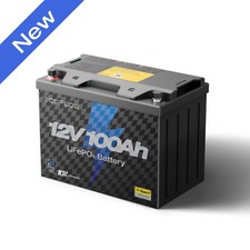 EcoFlow 12V 100Ah LiFePO4 Lithium Battery BMS Deep Cycle For RV Solar Energy