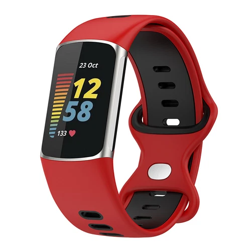 Correa de repuesto deportiva de silicona para Fitbit Charge 5 6 - Imagen 12 de 32