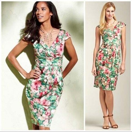 Talbots Empire Waist Floral Dress size 