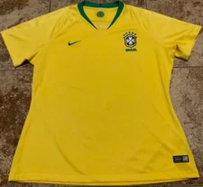 NIKE 2018 BRASIL CBF STADIUM AWAY SOCCER JERSEY 893945-749 ( WOMENS XL )