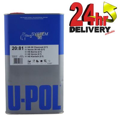 U-Pol S2081 2K Lack HS Acryl Klarlack (2:1) 5 Liter Dose Hochaufbau Upol