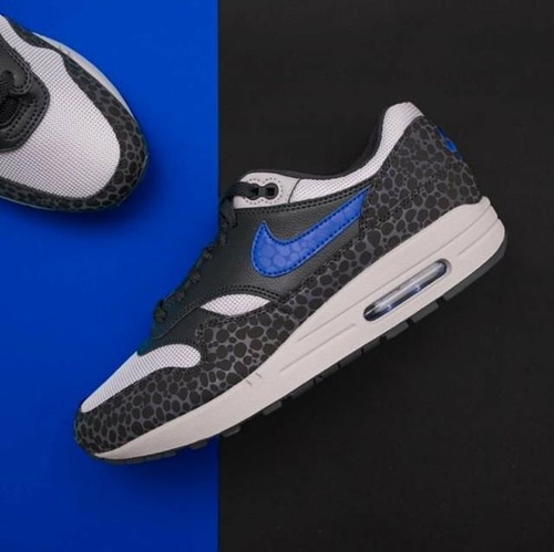 Nike Air Max 1 Safari REFLECTIVE Atmos Pack Black Grey Blue Mens US 9.5  Shoes | eBay