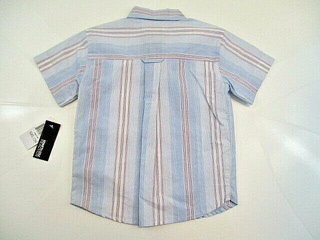 Camisa KENNETH COLE REACTION Niño 12 meses Azul Rayas Manga Corta Abotonada Nueva con Etiquetas Foto 4 de 4