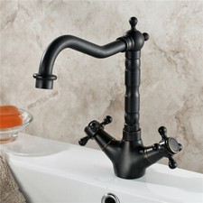 Black Oil Rubbed Brass Swivel Kitchen Faucet Bathroom Sink Basin Mixer Tap nf033