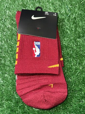 Nike NBA Team Issued Ankle Elite Basketball Socks Size XL Red Yellow PSK649-677