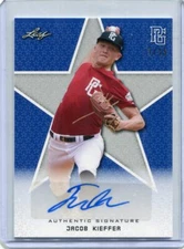2020 Leaf Perfect Game Autographs Blue Jacob Kieffer Auto 7/15