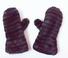 Ladies Faux Fur Animal Print Mittens Size Medium Pls see Description NEW UNWORN