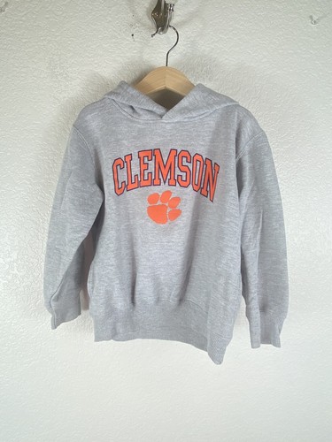 Clemson athletisch grau Hoodie Kapuzenpullover Sweatshirt Kinder Größe Small