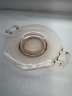 Vintage Pink depression glass serving plate 7 Inch Hexagon Shape handles Serving — photo 4