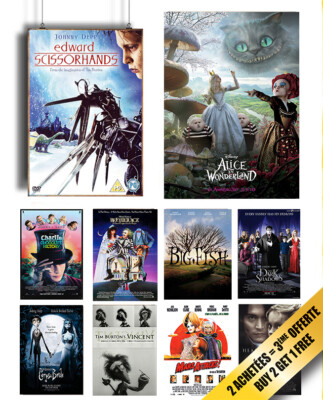 Poster Tim Burton Best Cult Movies Gift Ideas Halloween