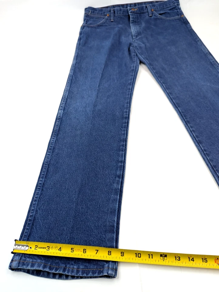 Vtg Wrangler Cowboy Cut Western Jeans, Men 36x34 (True 36x33.5) Blue - 13MWZPW - Image 2 of 4