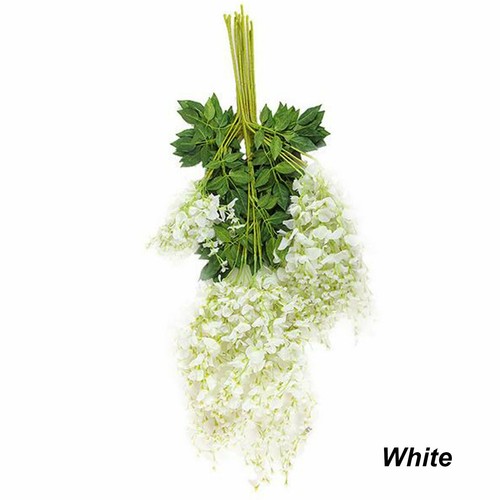 12/24PCS Artificial Silk Fake Flower Garland Vine Wisteria Leaf Wedding Decor AU - Picture 10 of 11