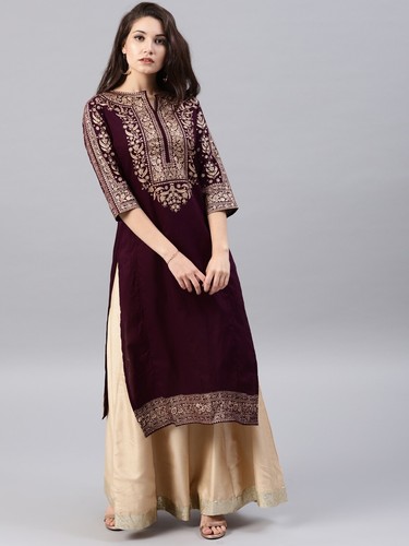 Femmes Indiennes Nouveau Créateur Reyon Kurta Kurti Style Ethnique Tenue