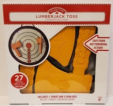 Lumberjack Toss Game*Safe Foam Axe Throwing Target*Indoor/Outdoor Toy*27” Wide