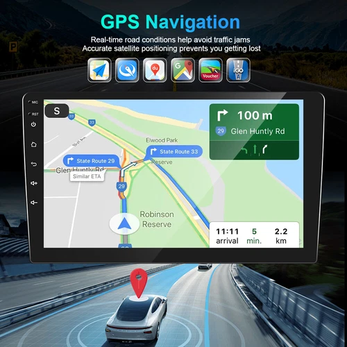 Große Stereoanlage für 2010-2019 Toyota 4runner Autoradio 10,33 Zoll GPS Navi - Bild 17 von 19