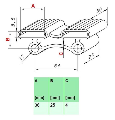 10 gebogen latten van beukenhout, vervanging voor lamellen, 5,2 x 84 x
