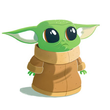 SW Baby Yoda Weatherproof Anime Sticker 6" Car Decal D19