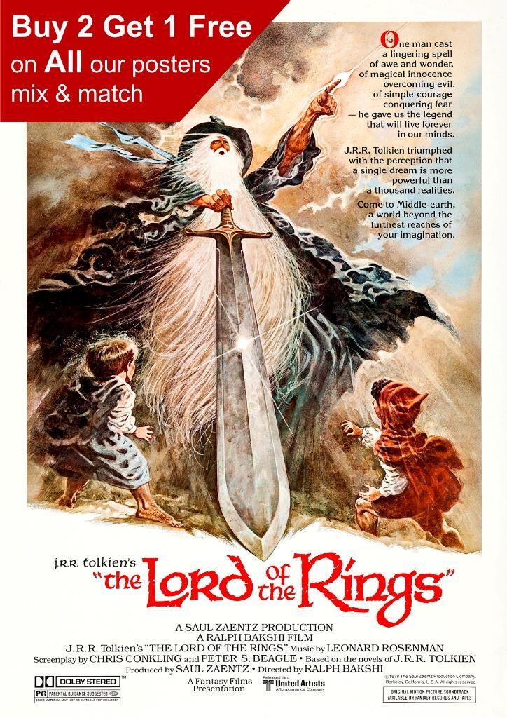 The Lord Of The Rings 1978 Movie Poster A5 A4 A3 A2 A1 | eBay UK