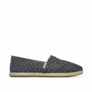 toms black dot chambray