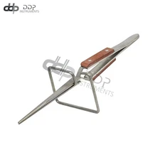 Fibre Grip Cross Lock Tweezers Straight with Stand Soldering Tweezers Jewellery