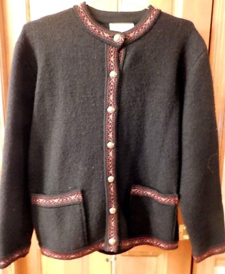 chunky black cardigan sweater