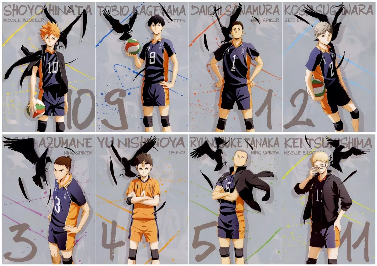 Anime Poster Haikyuu Season 4 Characters Canvas Art Posters and