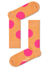 Happy Socks Brown & Pink Polka dot Unisex Premium Cotton Socks 1 Pair Size 7-11