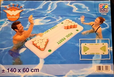 Beer Pong Spiel Aufblasbar 140 x 60 cm Pool Partyspiel NEU und OVP