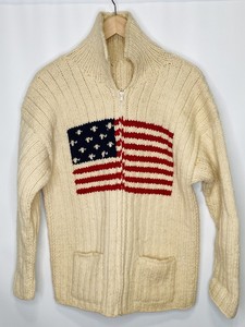 off white flag cardigan