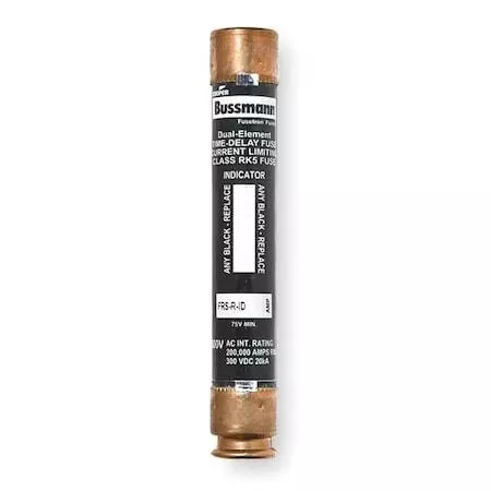 Eaton Bussmann Frs-R-15Id Ul Class Fuse, Rk5 Class, Time-Delay, 15A, 600V Ac,