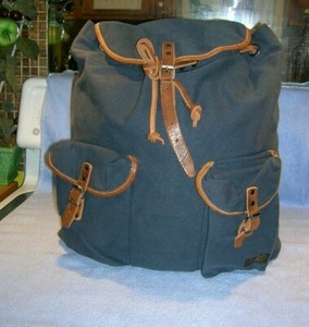 polo backpack leather