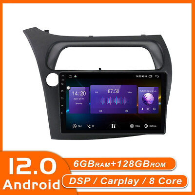 For Honda Civic 2006-2011 Android Car Radio Tesla Screen 2din Stereo Receiver