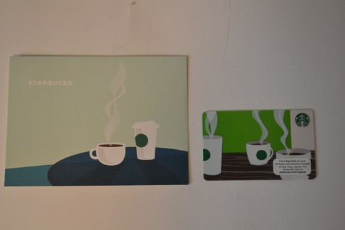 Starbucks Geschenkkarte 2012 grüne Punkte Tasse Dampf heißer Kaffee Cheer Holiday mit Hülle - Bild 1 von 3