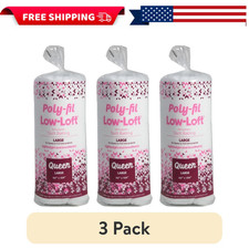Fairfield Poly-Fil Low Loft Quilt Batting 90x108 Polyester Quilting 3 Pack
