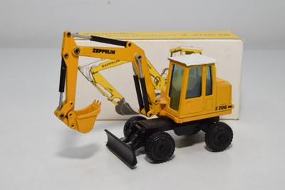 B71 1:50 NZG N.Z.G. 258 ZEPPELIN COMPACT EXCAVATOR Z 206 M CRANE EXIB