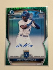 2023 Bowman Chrome Prospects DIEGO HERNANDEZ Green Reptilian Autograph #DH! #/99