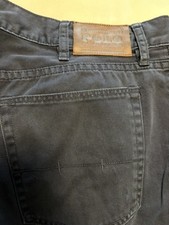 Polo Ralph Lauren 650 Straight Pants Mens 36x32 Navy Blue Cotton Chino RL