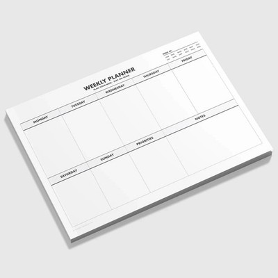 Wochenplaner Block Täglich To Do Essen Mahlzeit Liste Organizer 50 Abreißblätter Notizen