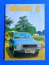 RENAULT 12  Saloon and Estate Brochure   1975