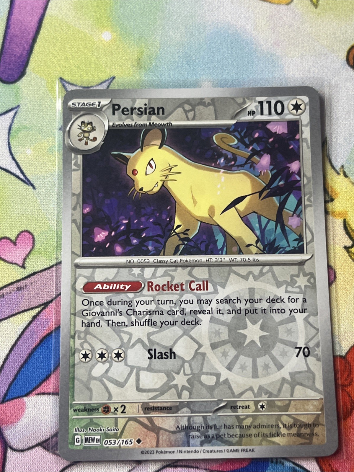 Pokémon TCG Persian Scarlet & Violet - 151 053/165 Reverse Holo Uncommon NM