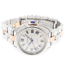 CARTIER CLÉ DE CARTIER CRW2CL0003 35mm SS Silver Dial Automatic Date #C246