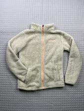 Columbia Girls' Fire Side Sherpa Jacket Size Large 14/16 CREAM/PINK