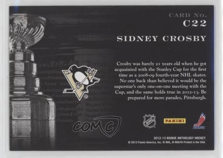 2012-13 Panini Rookie Anthology Contenders Cup /999 Sidney Crosby #C22 - Image 2 of 2