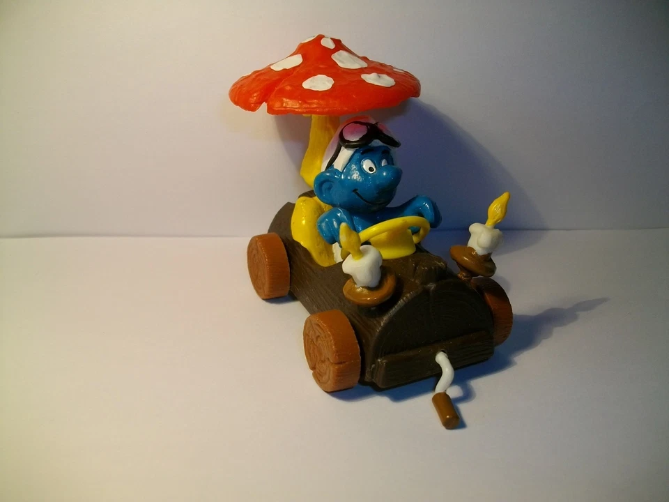 SMURF SCHLUMPF SCHTROUMPF VOITURE RONDIN VARIANTE HONG KONG 40232 - Photo 2/3