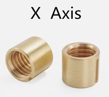 2x Milling Machine Brass Cross Feed Nut X Axis CNC Vertical Mill Part Bridgeport