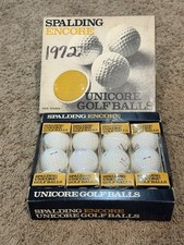 Vintage 1972 Spalding Encore Unicore Golf Balls - New In Box Full Dozen NOS