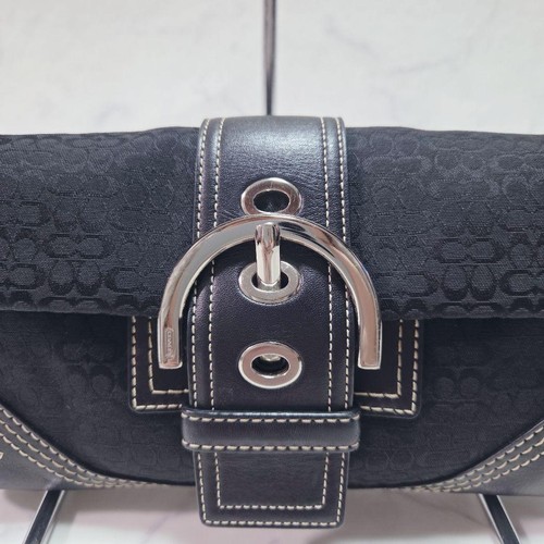 COACH Soho Signature One Shoulder Bag Black - Gem