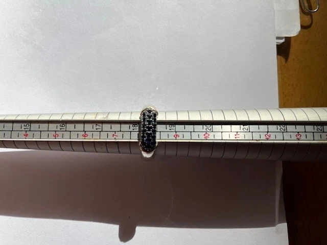 Anillo Banda Zafiro Azul Effy Talla 8 1/4 Usado en Excelente Estado Foto 2 de 2