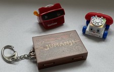 3 x Worlds Smallest Toys Jumanji, Fisher Price View Master and Chatter Telephone