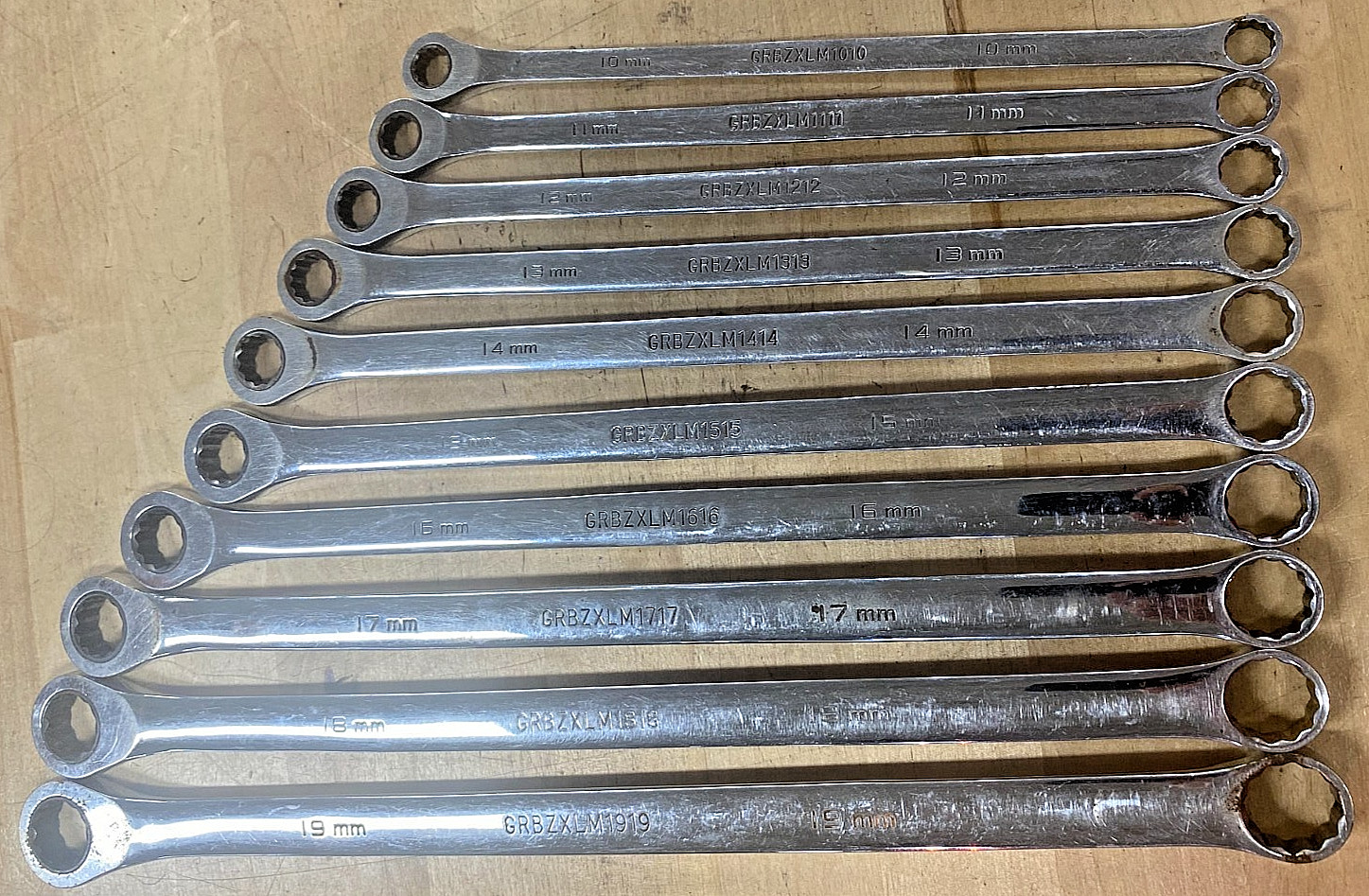 MATCO Tools 10pc Metric 10-19mm Double Box-End Offset Ratchet Wrench Set